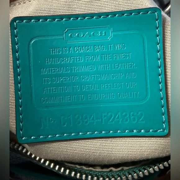 Coach Signature Stripe Jade Satchel/Crossbody - Picture 15 of 16